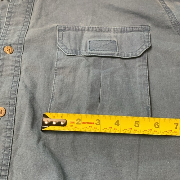 Red Head Mens Short Sleeve 100% Cotton Button Up Shirt, Blue - Picture 8 of 13